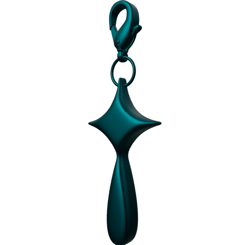 STARDROP HAT CHARM GREEN BLUE