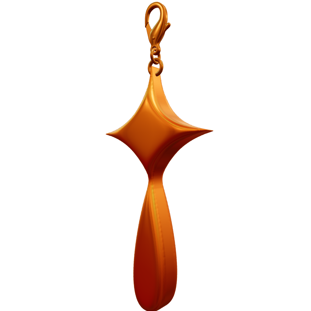 STARDROP HAT CHARM ORANGE